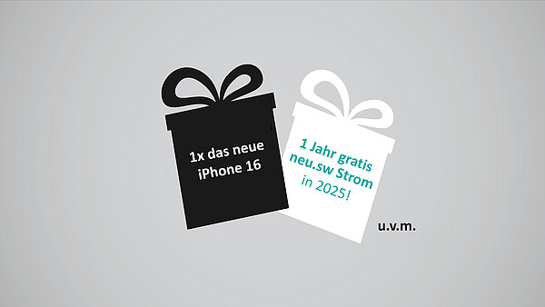 Gewinne in Geschenkboxen. 