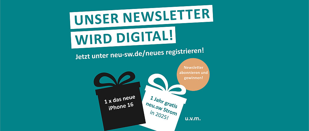 Hinweis Gewinnspiel bei Newsletteranmeldung